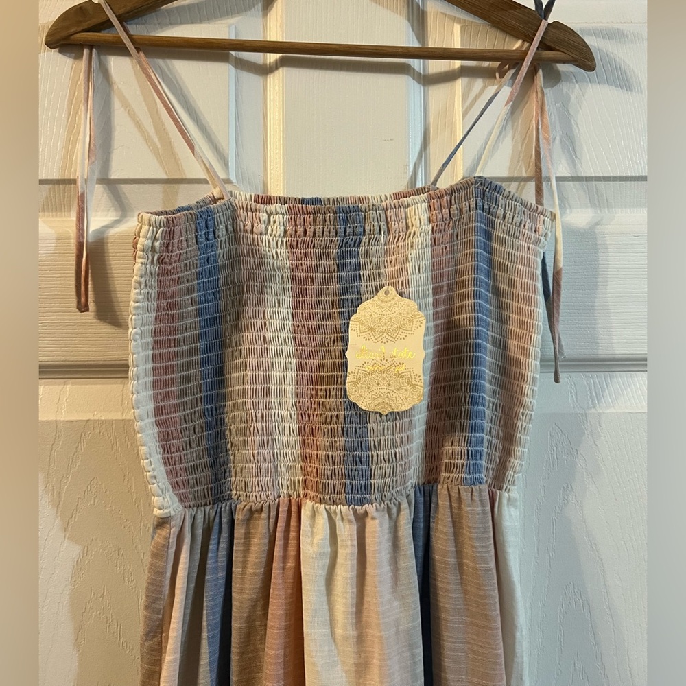 Altar’d State Striped Smocked Maxi Dress